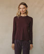 Bella DahlLong Sleeve Crew Tee - Pinot NoirTops