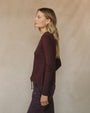 Bella DahlLong Sleeve Crew Tee - Pinot NoirTops