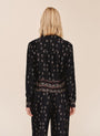 Bella DahlLong Sleeve Crop Shirt - Floral Border PrintTops