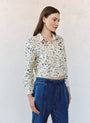 Bella DahlLong Sleeve Crop Shirt - Golden Meadow PrintTops