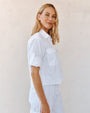 Bella DahlLong Sleeve Crop Utility Shirt - WhiteTops