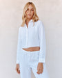 Bella DahlLong Sleeve Cropped Shirt With Trim - WhiteTops