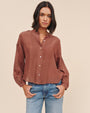 Bella DahlLong Sleeve Drop Shoulder Pintuck Shirt - Mocha CloudTops
