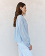 Bella DahlLong Sleeve Drop Shoulder Pintuck Shirt - Soft SkyTops