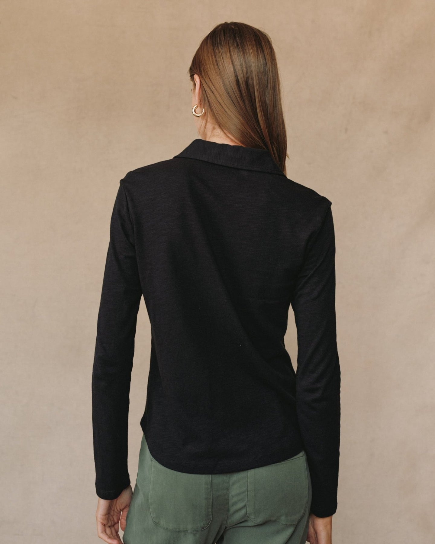 Bella DahlLong Sleeve Knit Button Down - BlackTops