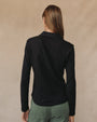 Bella DahlLong Sleeve Knit Button Down - BlackTops