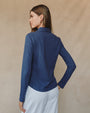 Bella DahlLong Sleeve Knit Button Down - Hudson BlueTops