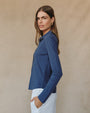 Bella DahlLong Sleeve Knit Button Down - Hudson BlueTops