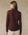 Bella DahlLong Sleeve Knit Button Down - Pinot NoirTops