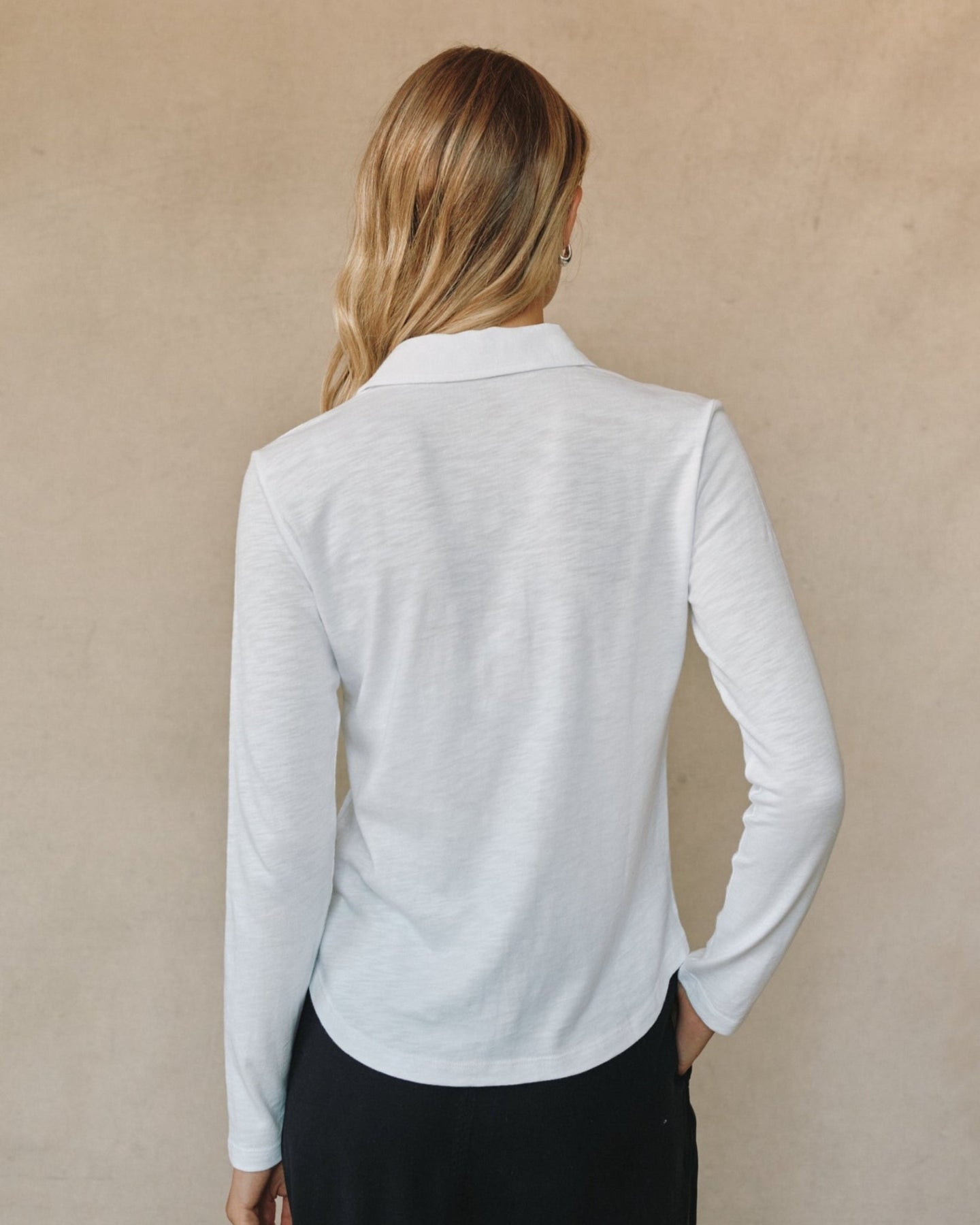 Bella DahlLong Sleeve Knit Button Down - WhiteTops