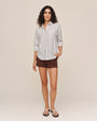 Bella DahlLong Sleeve Oversize Pocket shirt - Driftwood StripeTops