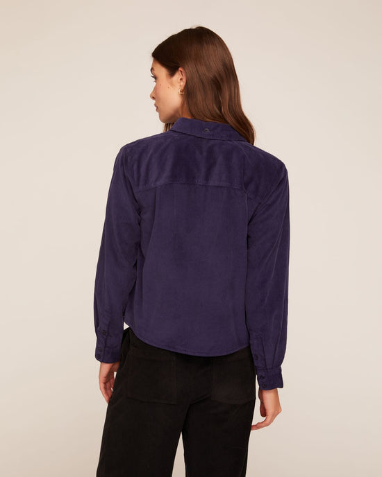 Bella Dahl Long Sleeve Patch Pocket Work Shirt - Twilight View 2