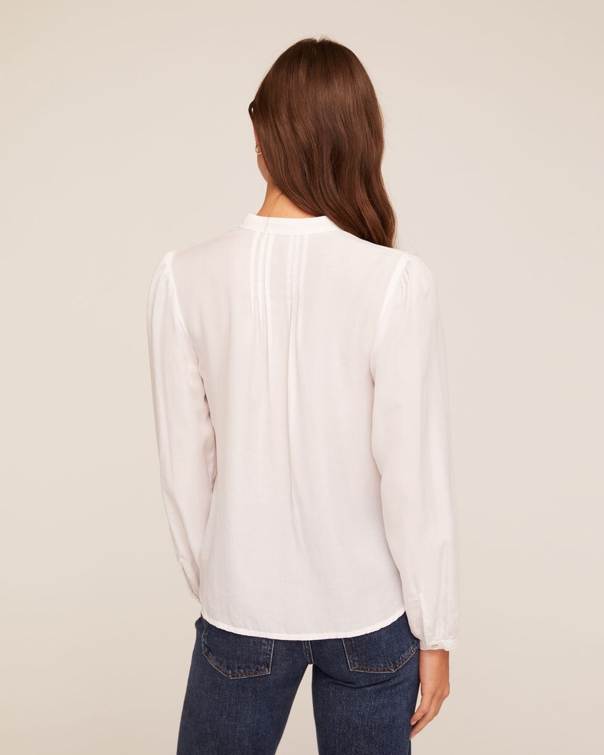 Bella DahlLong Sleeve Pintuck Blouse - WhiteTops