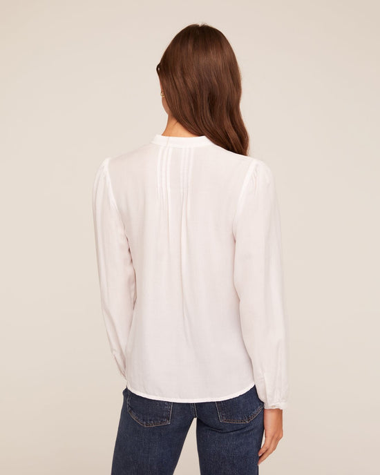 Bella Dahl Long Sleeve Pintuck Blouse - White View 2