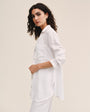 Bella DahlLong Sleeve Pocket Button Down Tunic - WhiteTops