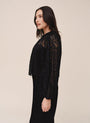 Bella DahlLong Sleeve Shirred Neck Top - BlackTops