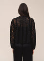 Bella DahlLong Sleeve Shirred Neck Top - BlackTops