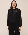Bella DahlLong Sleeve Shirred Neck Top - BlackTops