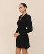 Bella DahlLong Sleeve Shirred Shirt Dress - BlackDresses