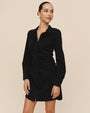 Bella DahlLong Sleeve Shirred Shirt Dress - BlackDresses
