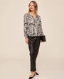 Bella DahlLong Sleeve Shirred Shoulder Shirt - Metropolitan PrintTops