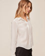 Bella DahlLong Sleeve Shirt With Lace Inset - IvoryTops