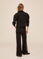 Bella DahlLong Sleeve Two Pocket Trimmed Crop Shirt - Vintage Black WashTops