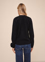 Bella DahlLong Sleeve Wide Placket Pullover - Vintage BlackTops