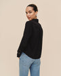 Bella DahlLong Sleeve Zip Front Shirt - BlackTops