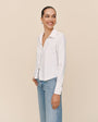 Bella DahlLong Sleeve Zip Front Shirt - WhiteTops