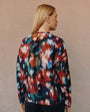 Bella DahlMandarin Collar Button Down - Blurred Floral PrintTops