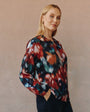 Bella DahlMandarin Collar Button Down - Blurred Floral PrintTops