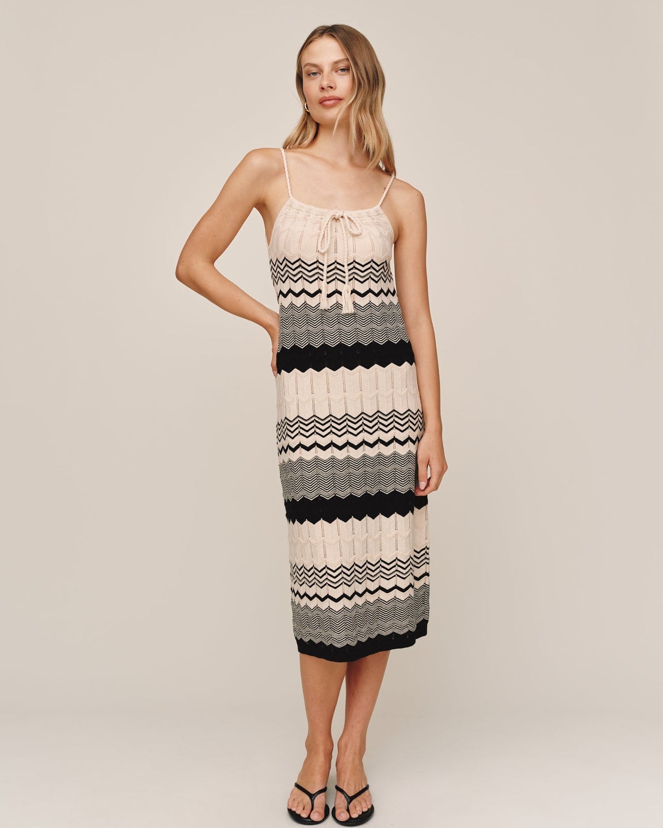Bella DahlMidi Knit Dress - Summer ChevronDresses