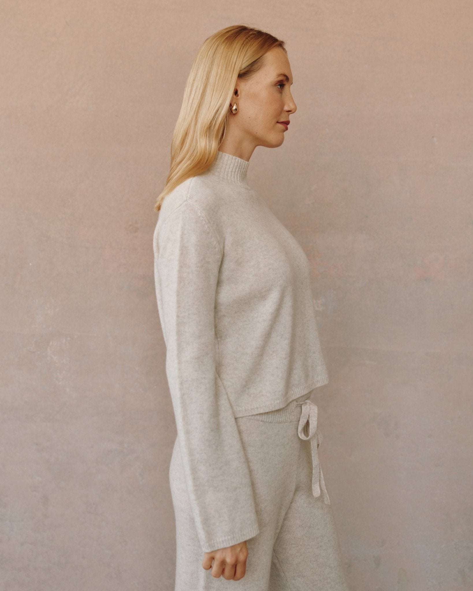 Mock Neck Sweater - Ivory Oat - Bella Dahl