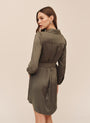Bella DahlMulti Stitch Belted Mini Dress - Army OliveDresses