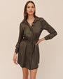 Bella DahlMulti Stitch Belted Mini Dress - Army OliveDresses