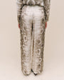 Bella DahlNo Side Seam Clean Waist Wide Leg - Sage Snake PrintPants