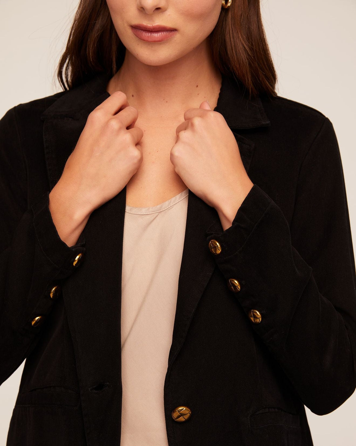 Bella DahlNotch Collar Long Line Blazer - BlackCoats & Jackets