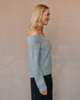 Bella DahlOff Shoulder Sweater - Heather Grey ShimmerSweaters