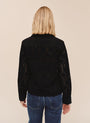 Bella DahlOpen Embroidery Contrast Shirt - BlackTops