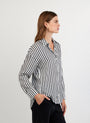 Bella DahlOversized Button Down - Vintage Black StripeTops