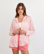 Bella DahlOversized Button Down - Wild Coral StripeTops