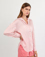 Bella DahlOversized Button Down - Wild Coral StripeTops