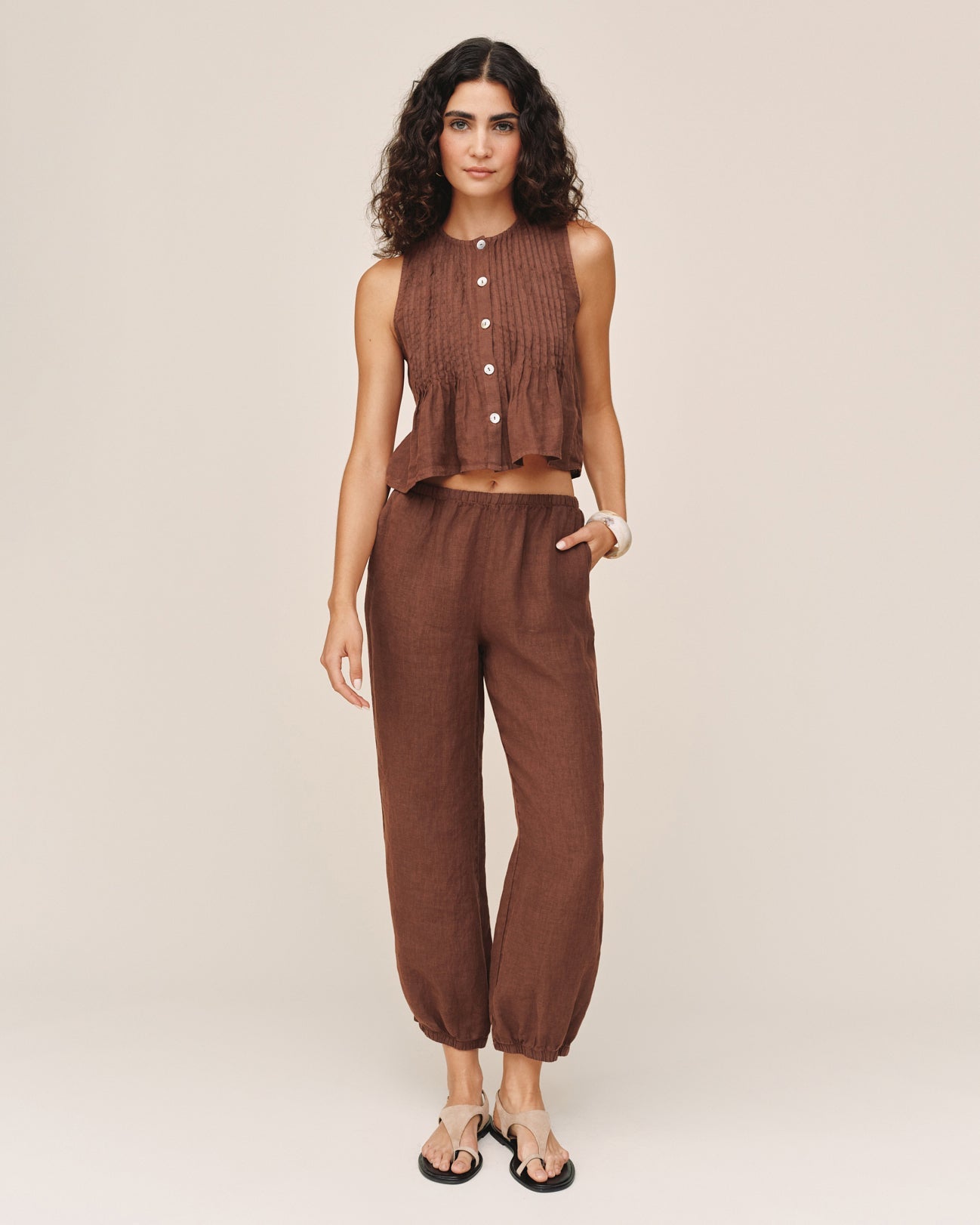 Bella DahlOversized Femme Jogger - Sea Glass BrownJoggers