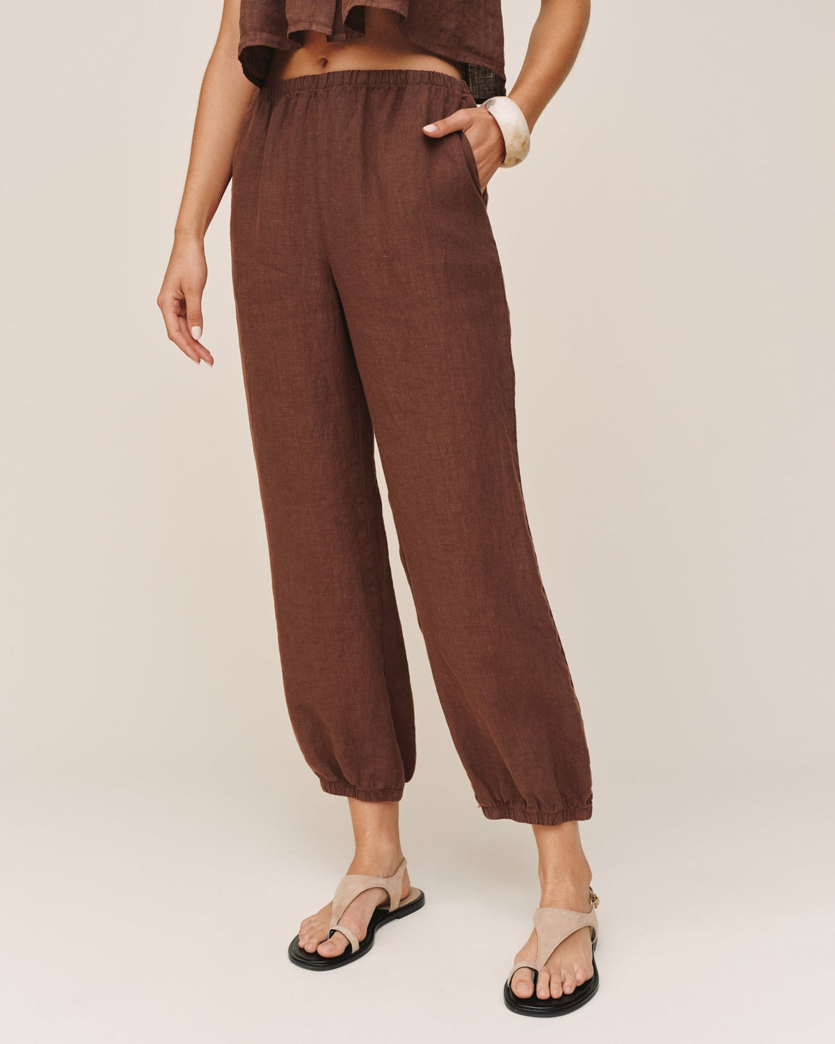 Bella DahlOversized Femme Jogger - Sea Glass BrownJoggers