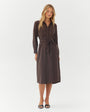 Bella DahlPatch Pocket Maxi Shirt Dress - Dark ChestnutDresses