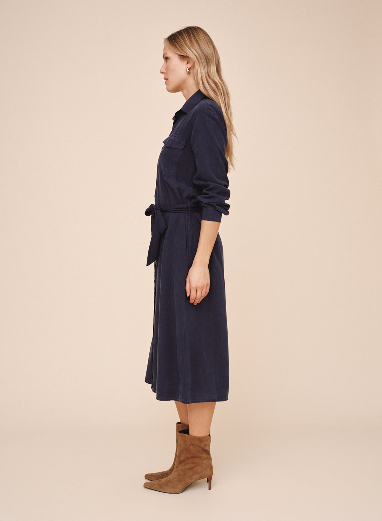 Bella DahlPatch Pocket Maxi Shirt Dress - Endless SeaDresses