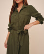 Bella DahlPatch Pocket Maxi Shirt Dress - Olive NightDresses