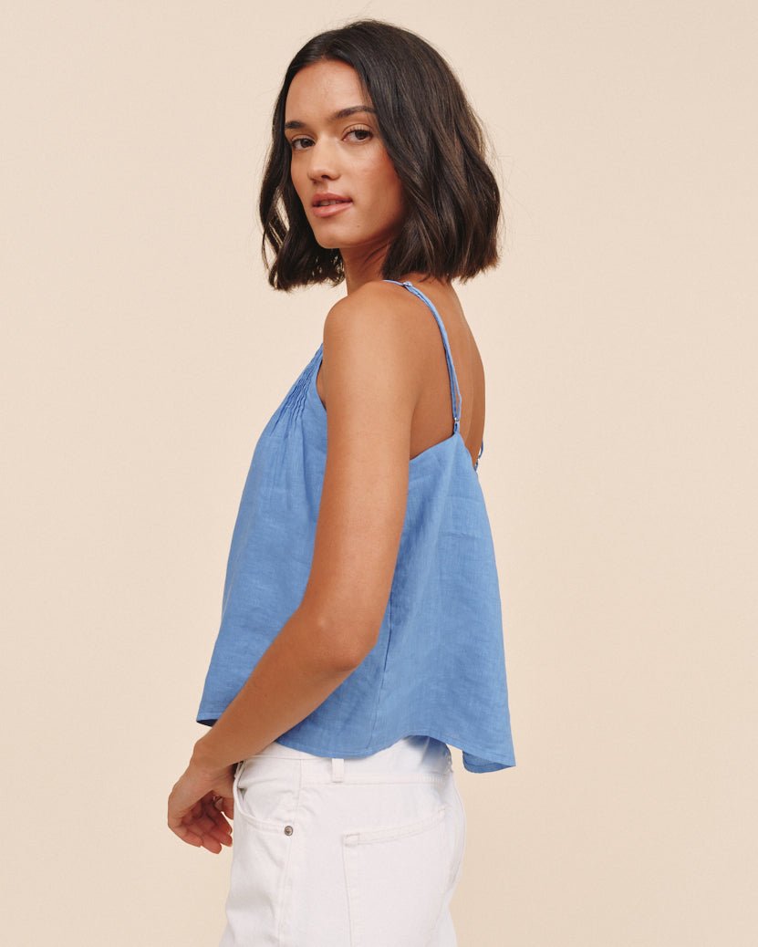 Pintuck Camisole - Ocean Blue – Bella Dahl