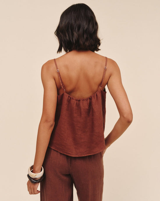Bella Dahl Pintuck Camisole - Sea Glass Brown View 2